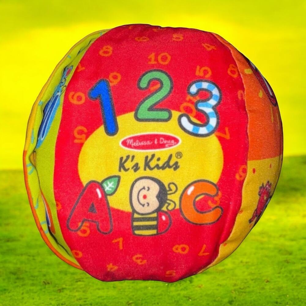 Melissa & Doug K's Kids Talking Ball 2-in-1 ABC 123 Learning Plush Toy Nursery